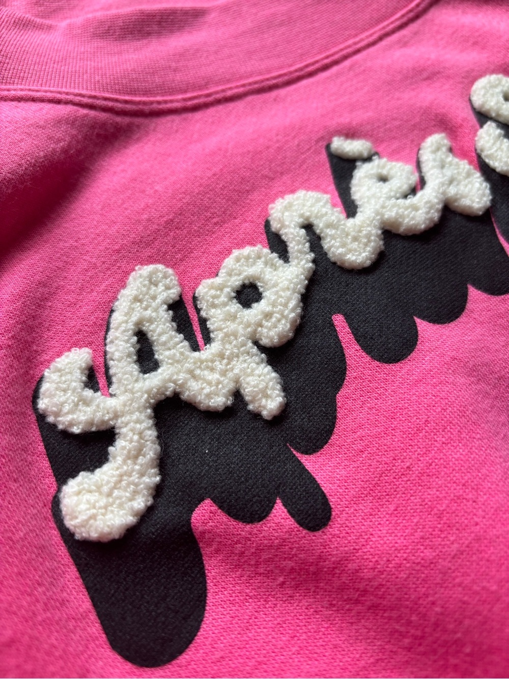 All in Motion Hot Pink Cropped Après Sport Crewneck Sweatshirt | Size L - Picture 9 of 12